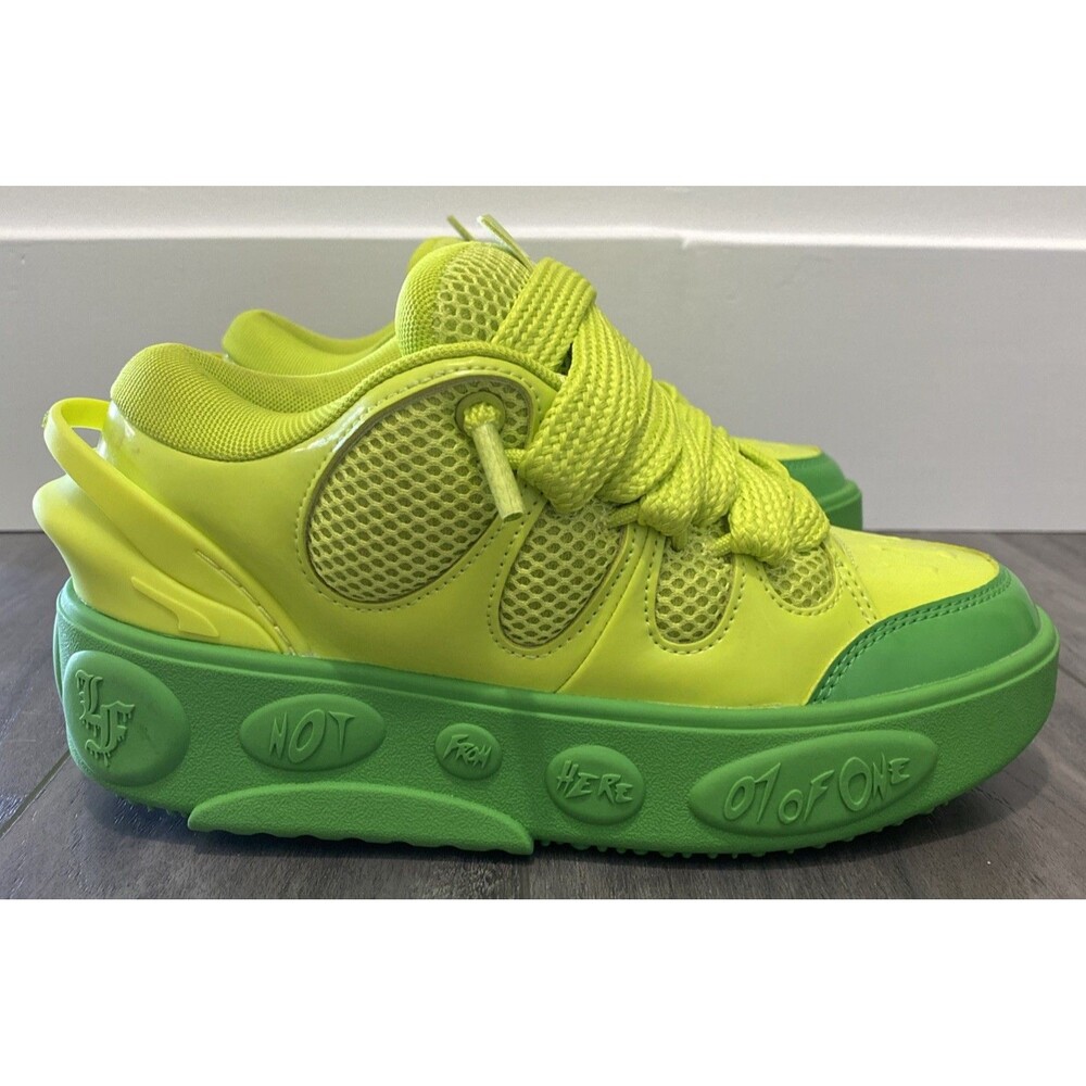Puma LaFrance Assist Lamelo Ball Kids Boys 4 Smash Slime Goblin Sneakers Green